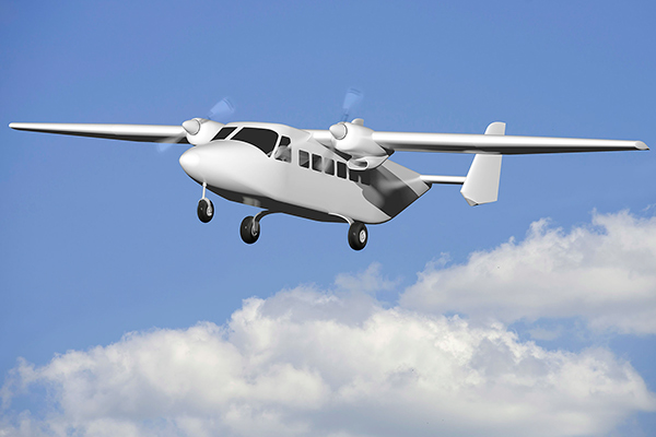 Проект легкого многоцелевого двухдвигательного самолета для местных воздушных линий